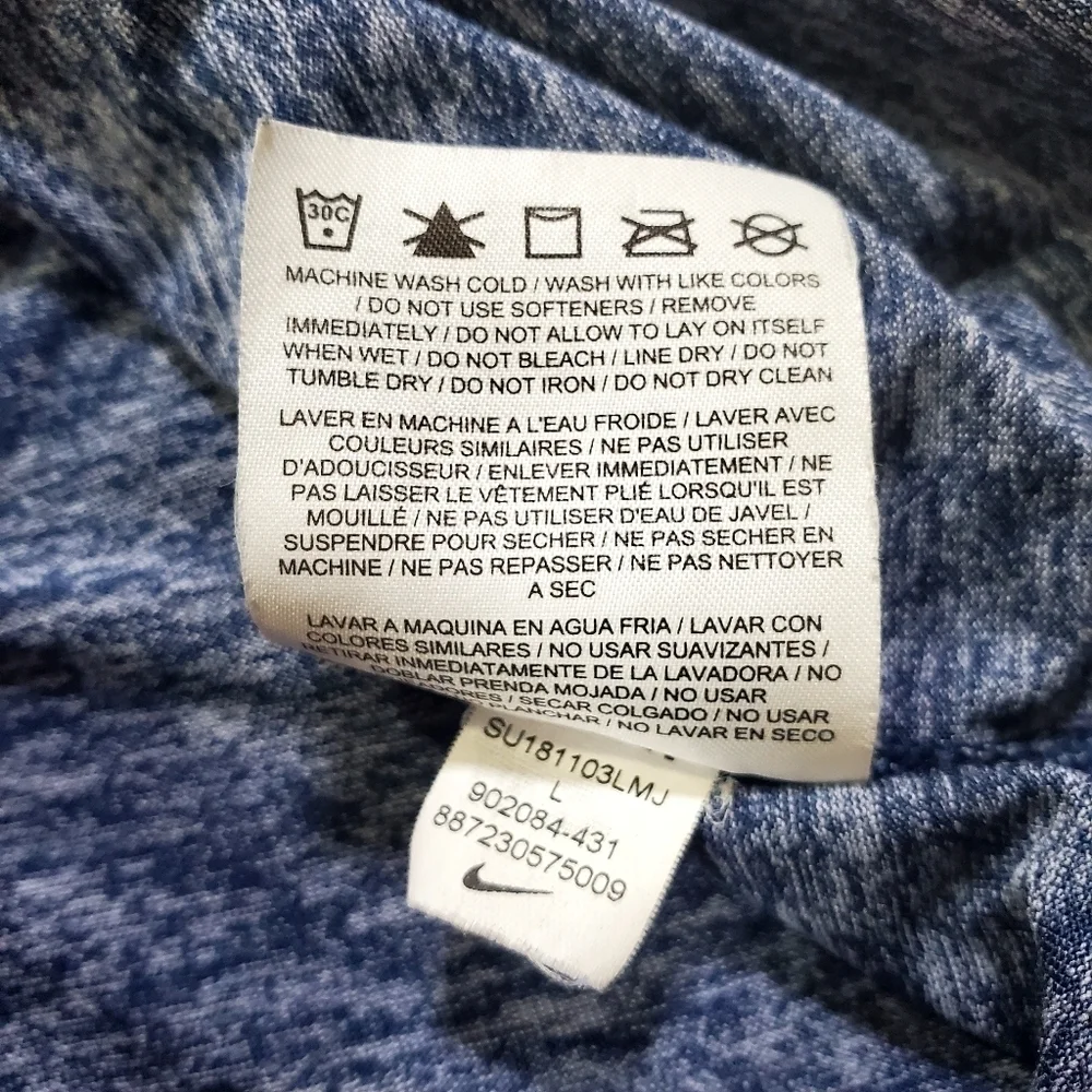 1430 * Nike Dri-Fit Sleeveless Top Heather Blue Size L
